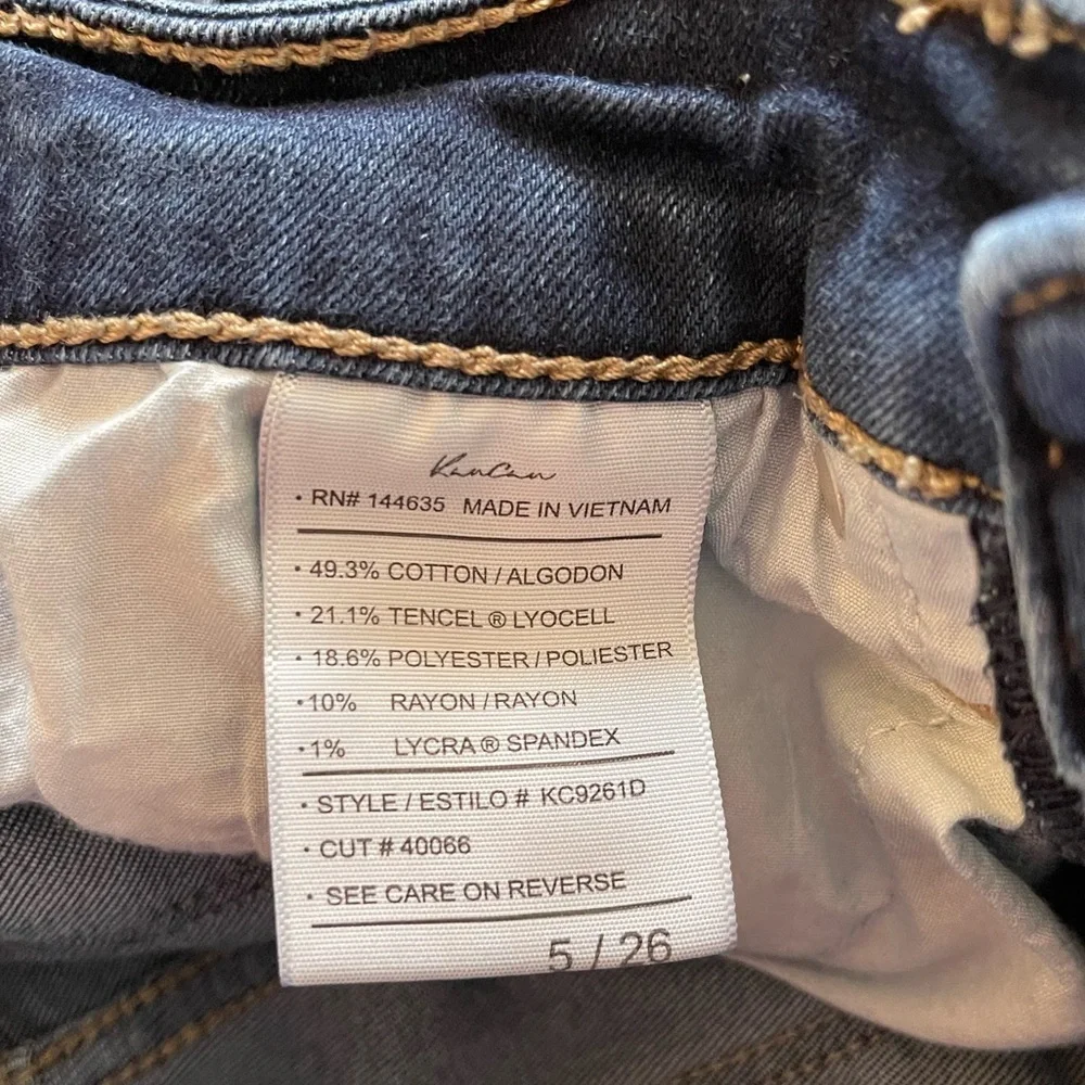 Women’s KanCan medium/dark wash distressed shark bite skinny jeans 5/26 - Picture 5 of 5